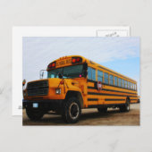 古いスクールバス ポストカード (正面/裏面)