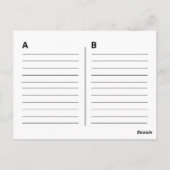 古いスクールレッドとブラックカセットミックステープ ポストカード (裏面)