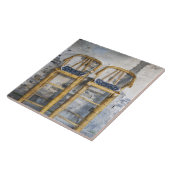 古いスタイルの竹椅子、シタン、浙江省 タイル (側面)