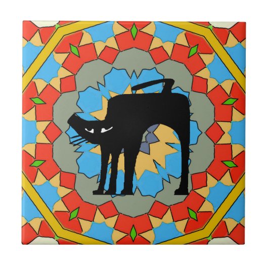 古いスタイルスペインのタイルレッズ タイル (正面)