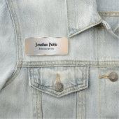 古いスタイル書付きスクリプト文字シルバールック 名札 (インサイチュ)