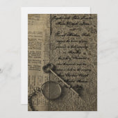 古いスチファッションドームパンク結婚式招待状 招待状 (正面/裏面)