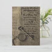 古いスチファッションドームパンク結婚式招待状 招待状 (スタンド正面)