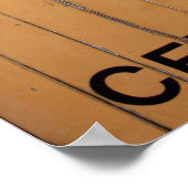 古いスチームトレインルマストロイエローワゴンポスター ポスター (角)