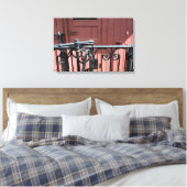 古いスチームトレインルマストロブラウンワゴンキャンバス キャンバスプリント (インサイチュ (寝室))