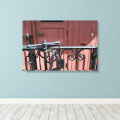 古いスチームトレインルマストロブラウンワゴンキャンバス キャンバスプリント (インサイチュ (ウッドフロア))