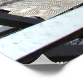 古いスチームトレインルマストロワゴンクランクポスター ポスター (角)