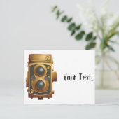 古いスチームパンクカメラ ポストカード (スタンド正面)