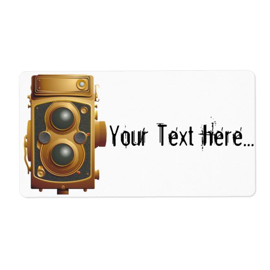 古いスチームパンクカメラ ラベル (正面)