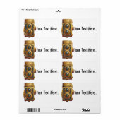 古いスチームパンクカメラ ラベル (フルシート)