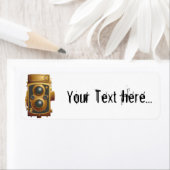 古いスチームパンクカメラ ラベル (インサイチュ)