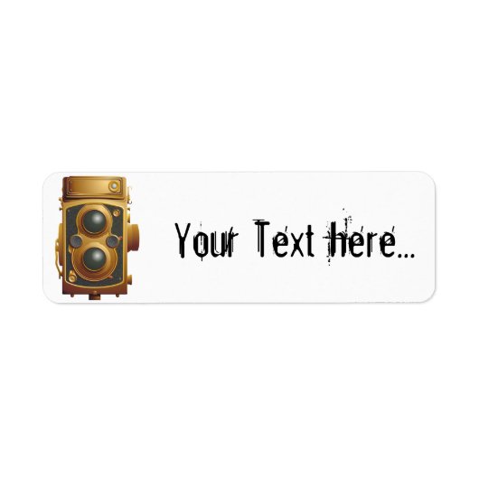 古いスチームパンクカメラ ラベル (正面)