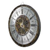 古いスチームパンク時計のデザインアクセス、ヴィンテージ ダーツボード (正面右)