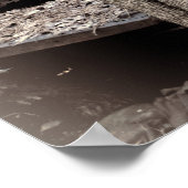 古いステーションワゴン（白黒） ポスター (角)