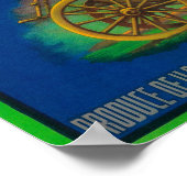 古いステージPear Crate LabelMedfordまたは ポスター (角)