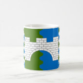 古いストーンブリッジズポピュレースバッジのシャー コーヒーマグカップ (中央)