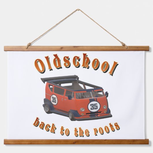 古いスピード​ – ルーツに戻る！ 吊り下げ型タペストリー (正面)