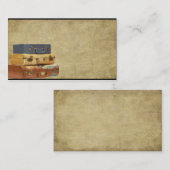 古いスーツケースの旅行のきちんとした名刺 名刺 (正面/裏面)