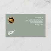 古いセメントで接合している新しい赤レンガの壁の建築 名刺 (裏面)