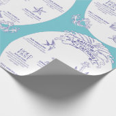 古いセーラータトゥーの意味図解入りの、写真付きのギフトラップ ラッピングペーパー (角)