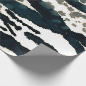 古いゼブラ印刷。グレーゼブララフプリント。グレイゼブ ラッピングペーパー (角)