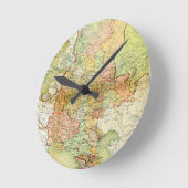 古いソビエト連邦ソビエト社会主義共和国連邦ロシアの1928地図 ラウンド壁時計 (傾斜)