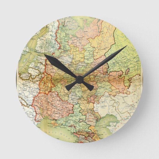 古いソビエト連邦ソビエト社会主義共和国連邦ロシアの1928地図 ラウンド壁時計 (正面)