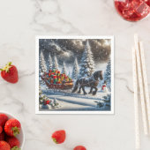 古いソリファッションドのクリスマスの贈り物 スタンダードカクテルナプキン (インサイチュ)