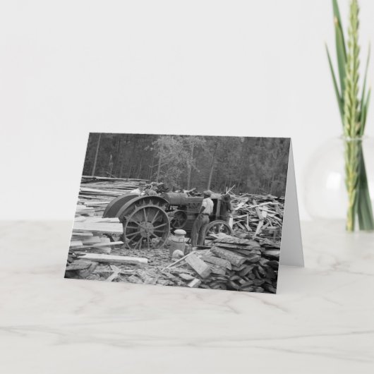 古いソーミルトラクタ、1935年 カード (正面)