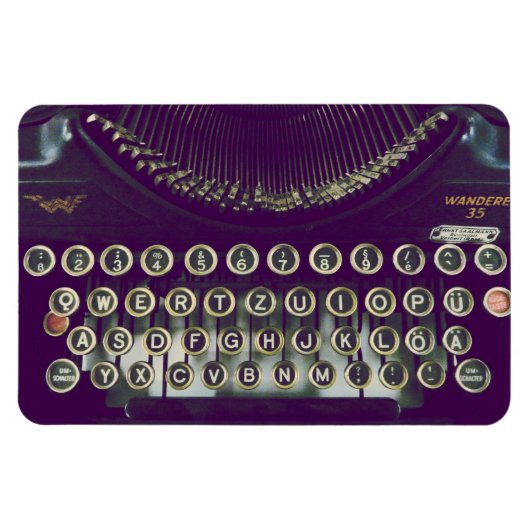 古いタイファッションドプライター マグネット (横)