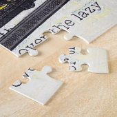 古いタイプライターと文字 ジグソーパズル (側面)