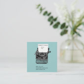 古いタイプライターの作家の編集者の出版 スクエア名刺 (スタンド正面)