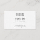 古いタイプライターの名刺のテンプレート 名刺 (裏面)