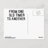 古いタイプライターの誕生日挨拶 ポストカード (裏面)