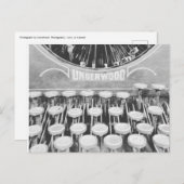古いタイプライターはがき ポストカード (正面/裏面)