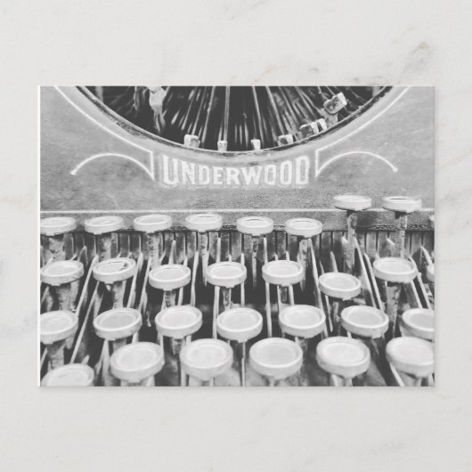 古いタイプライターはがき ポストカード (正面)