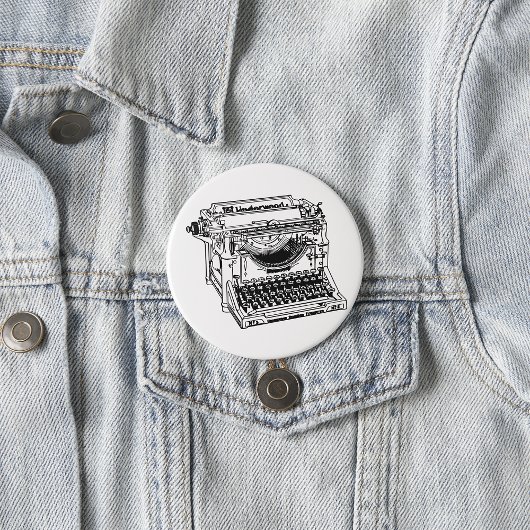 古いタイプライターボタン 缶バッジ