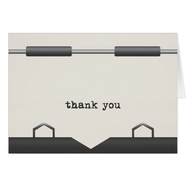 古いタイプライターメッセージ (正面横)