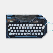 古いタイプライター鍵カスタムギフトラベル ギフトタグ (正面(横))