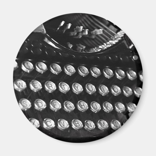 古いタイプライター鍵磁石 マグネット (正面)