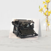 古いタイプライター カード (黄色い花)