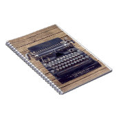 古いタイプライター ノートブック (右側)