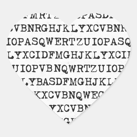 古いタイプライター ハートシール (正面)