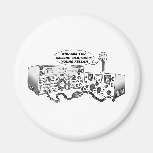 古いタイマラジオ マグネット (正面)