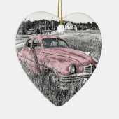 古いタイマーカー古いヴィンテージ前照灯エンジンフード セラミックオーナメント (右)