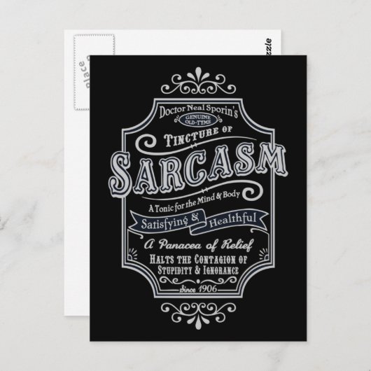 古いタイムの皮肉 ポストカード (正面/裏面)