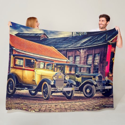 古いタイムカー フリースブランケット (インサイチュ)