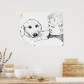 古いタイムペンシルのスケッチ壁の装飾 ポスター (キッチン)