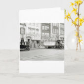 古いタイヤの店、20年代 カード (黄色い花)