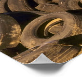 古いタイヤをダンプ ポスター (角)